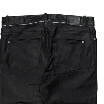 Balenciaga Waist Trimmed Waxed Capri Denim Shorts - SS13
