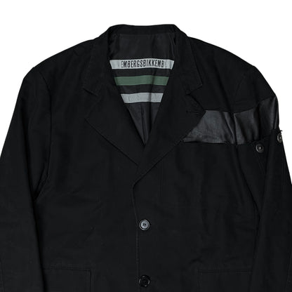 Dirk Bikkembergs Leather Applicated Blazer