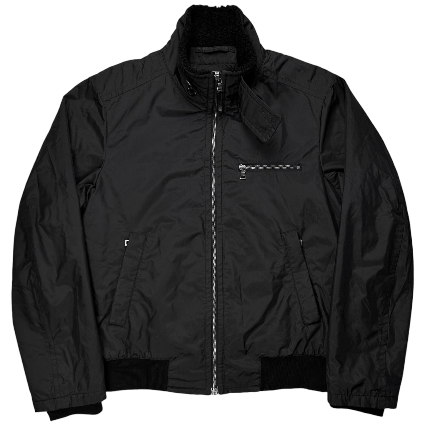 Prada Shearling Collar Flight Bomber Jacket - AW07