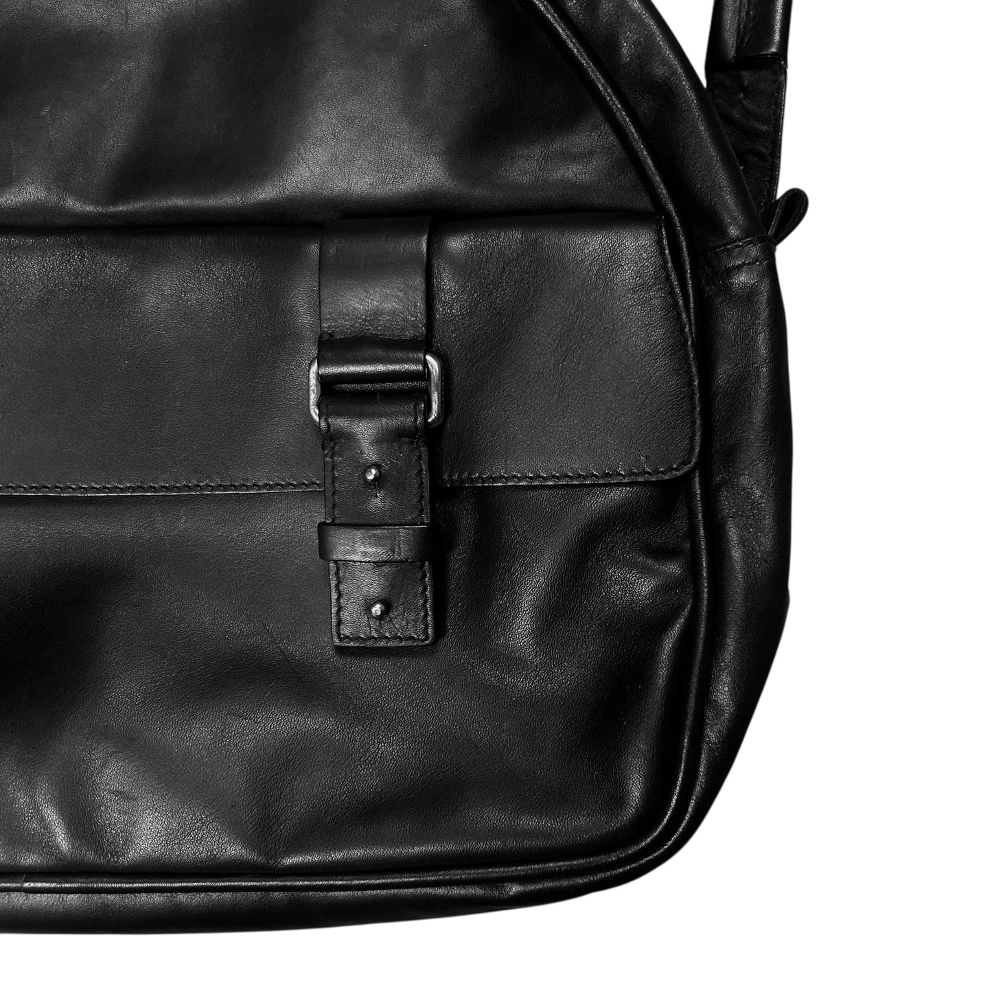 Jil Sander Dual Belted Circular Leather Backpack
