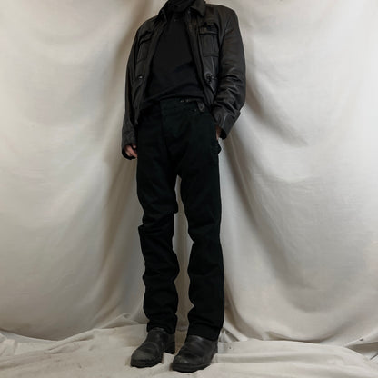 Dirk Bikkembergs Leather Harness Moleskin Pants