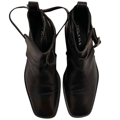 Prada Squared Jodhpur Strap Boots