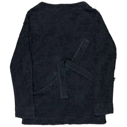 Yohji Yamamoto Pour Homme Frayed Wrap Belt Cardigan - AW12 l