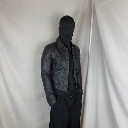 Dirk Bikkembergs Cropped Trucker Leather Jacket - 90s