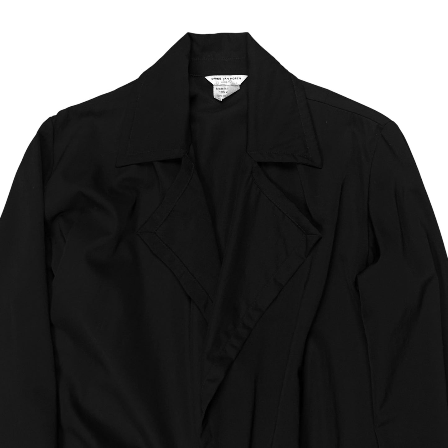 Dries Van Noten Asymmetric Wrap Strap Drape Shirt