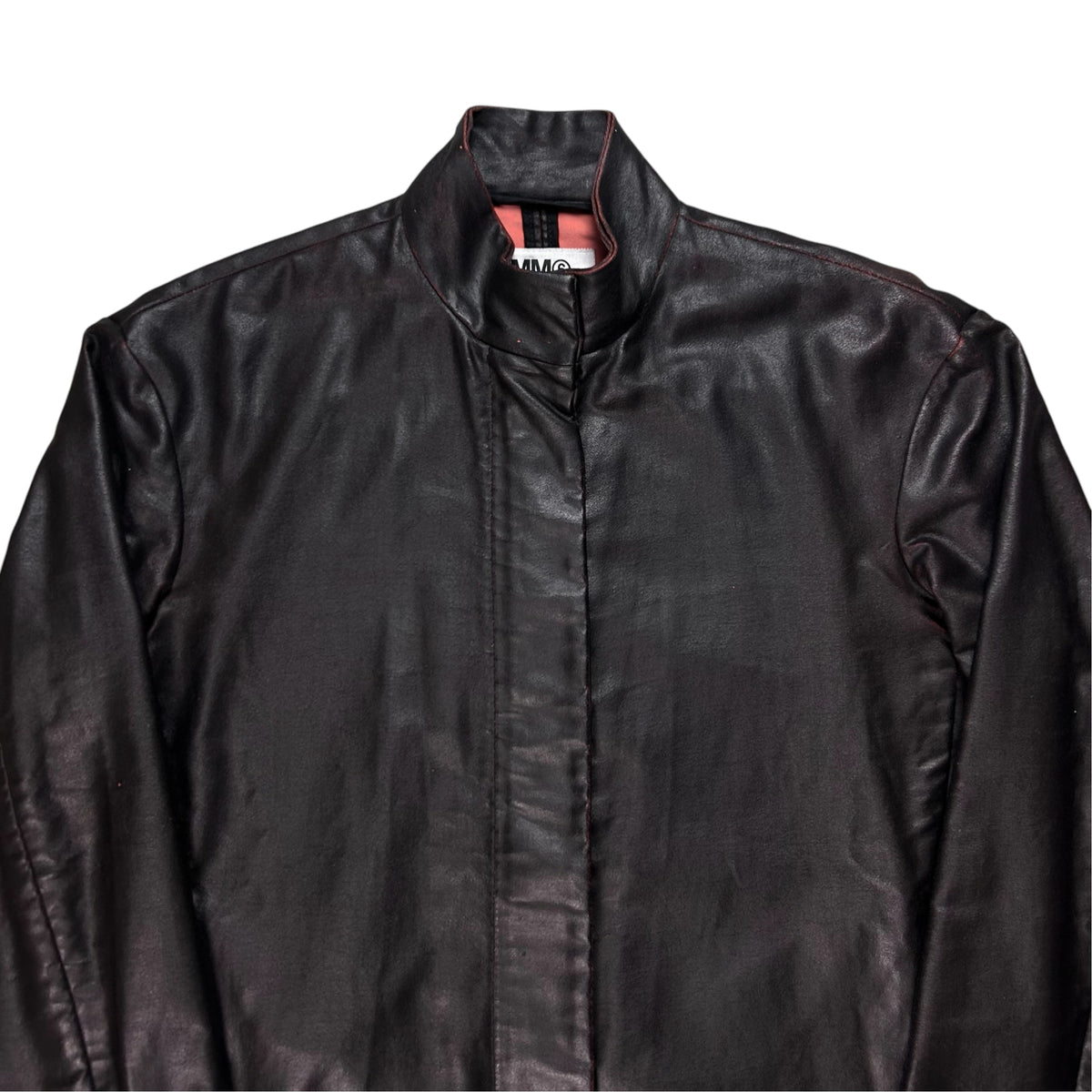 MM6 Maison Martin Margiela Strapped Waxed Cafe Jacket - AW14
