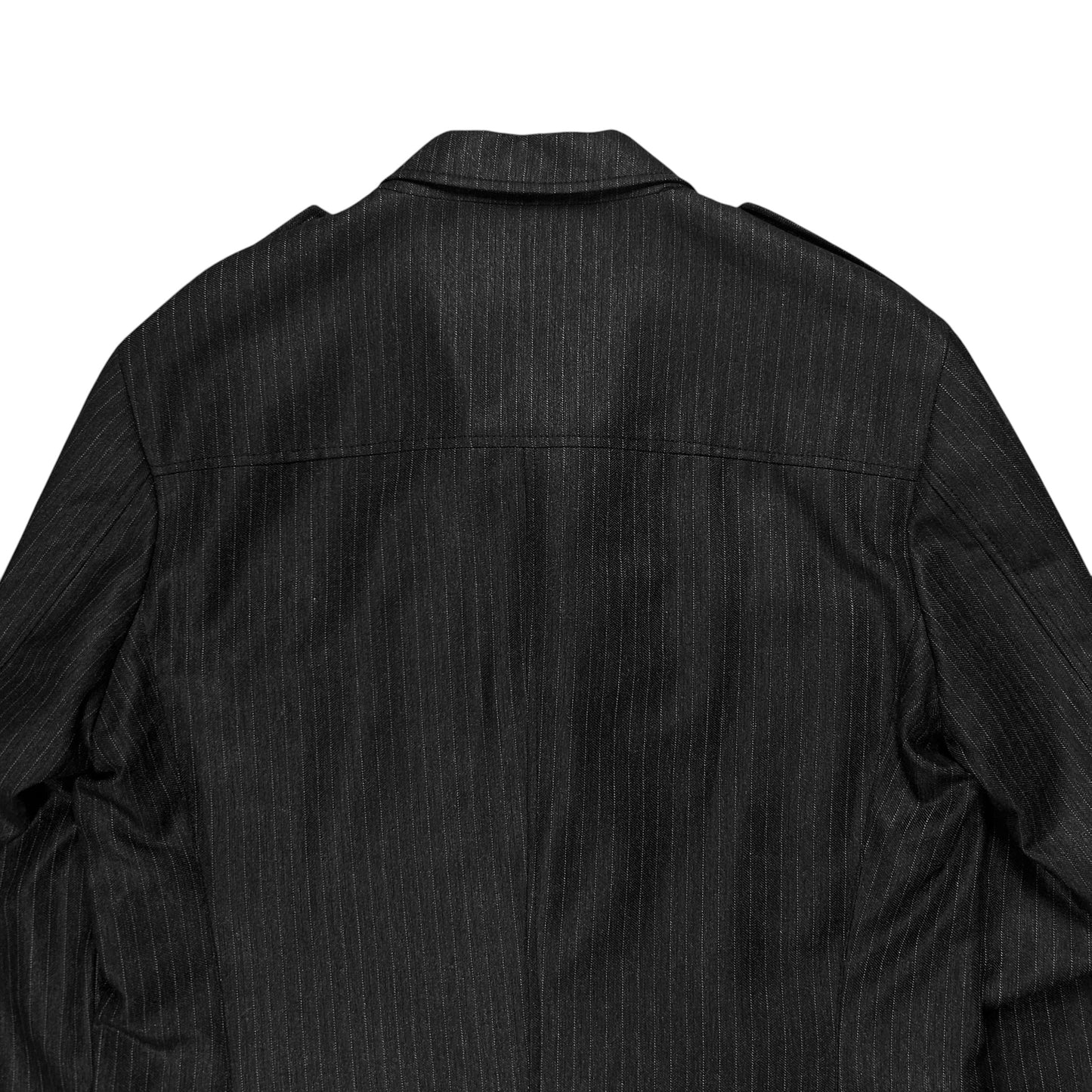 Dirk Bikkembergs Metal Clip Pinstripe Military Blazer
