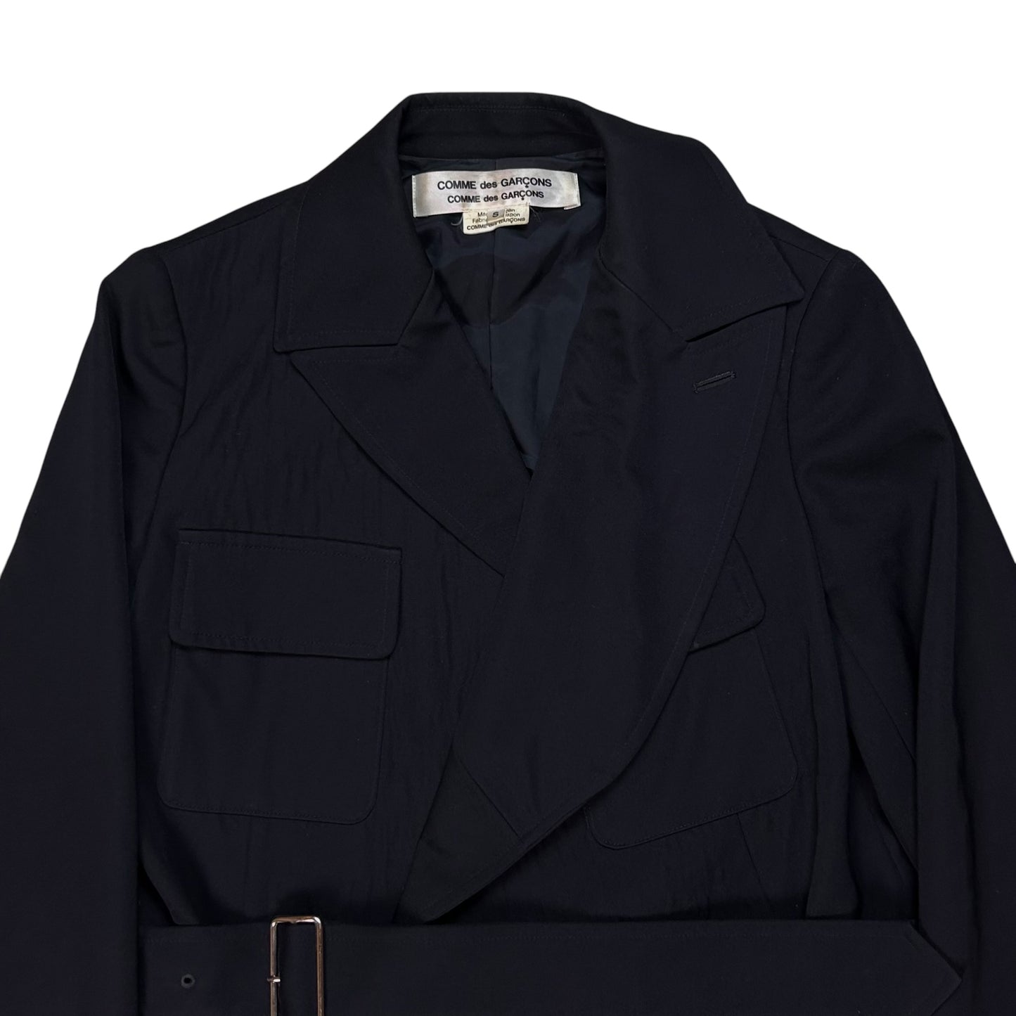 Comme des Garcons Asymmetric Belted Back Pleated Jacket - AW15