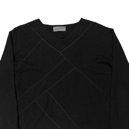 Yohji Yamamoto Cropped Asymmetric Seam Sweater