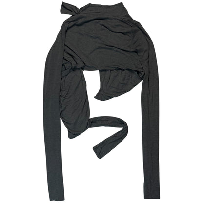 Rick Owens Sphinx Asymmetric Wrap Sweater - AW15