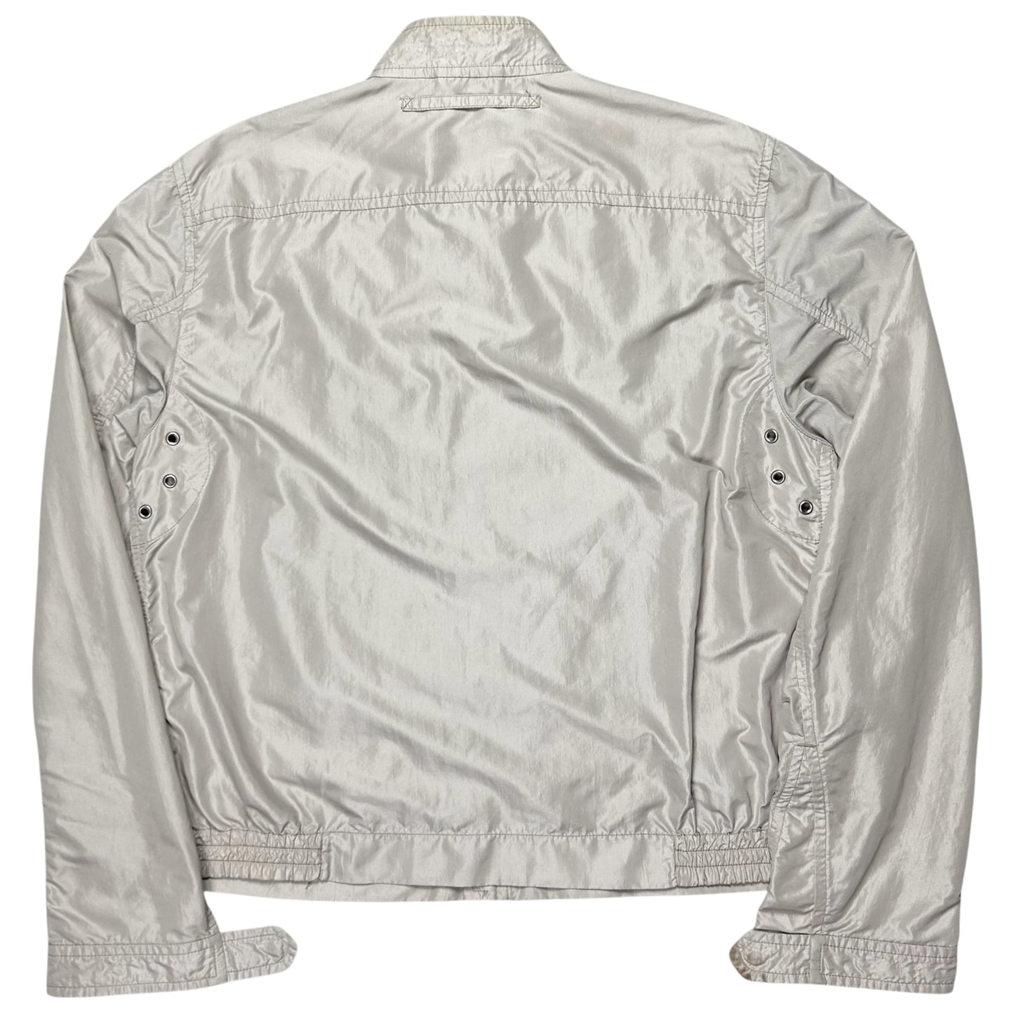 Prada Cropped Eyelet Zip Racer Jacket