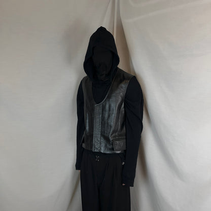 Maison Margiela Cropped Scoop Leather Vest - SS16
