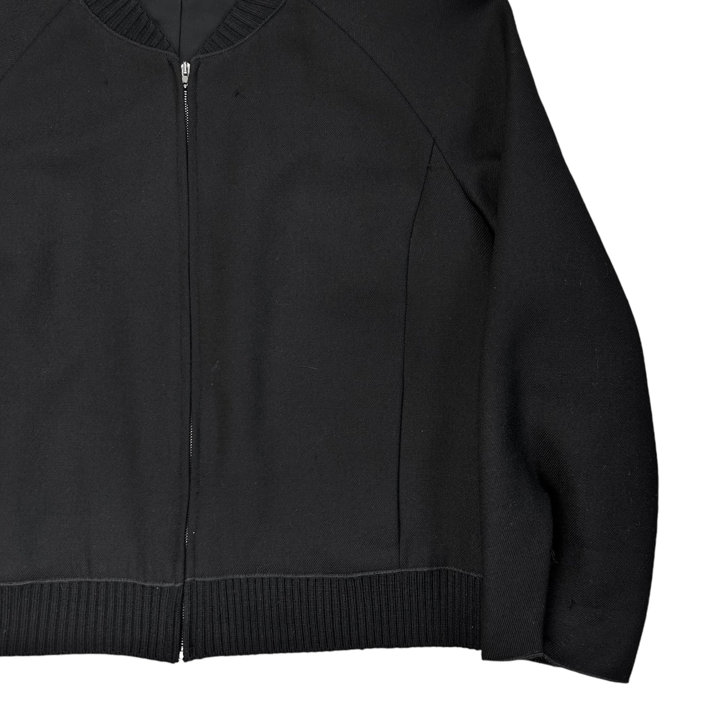 Jil Sander Cropped Raglan Wool Bomber Jacket