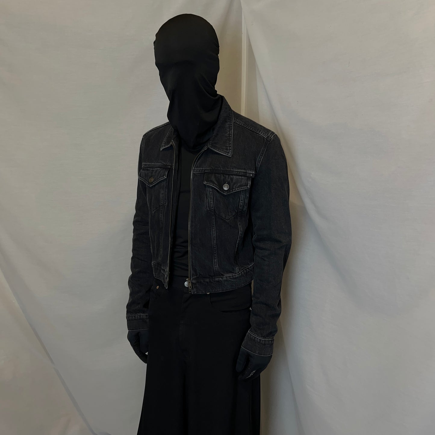 Balenciaga Cropped Zip Denim Jacket - AW16