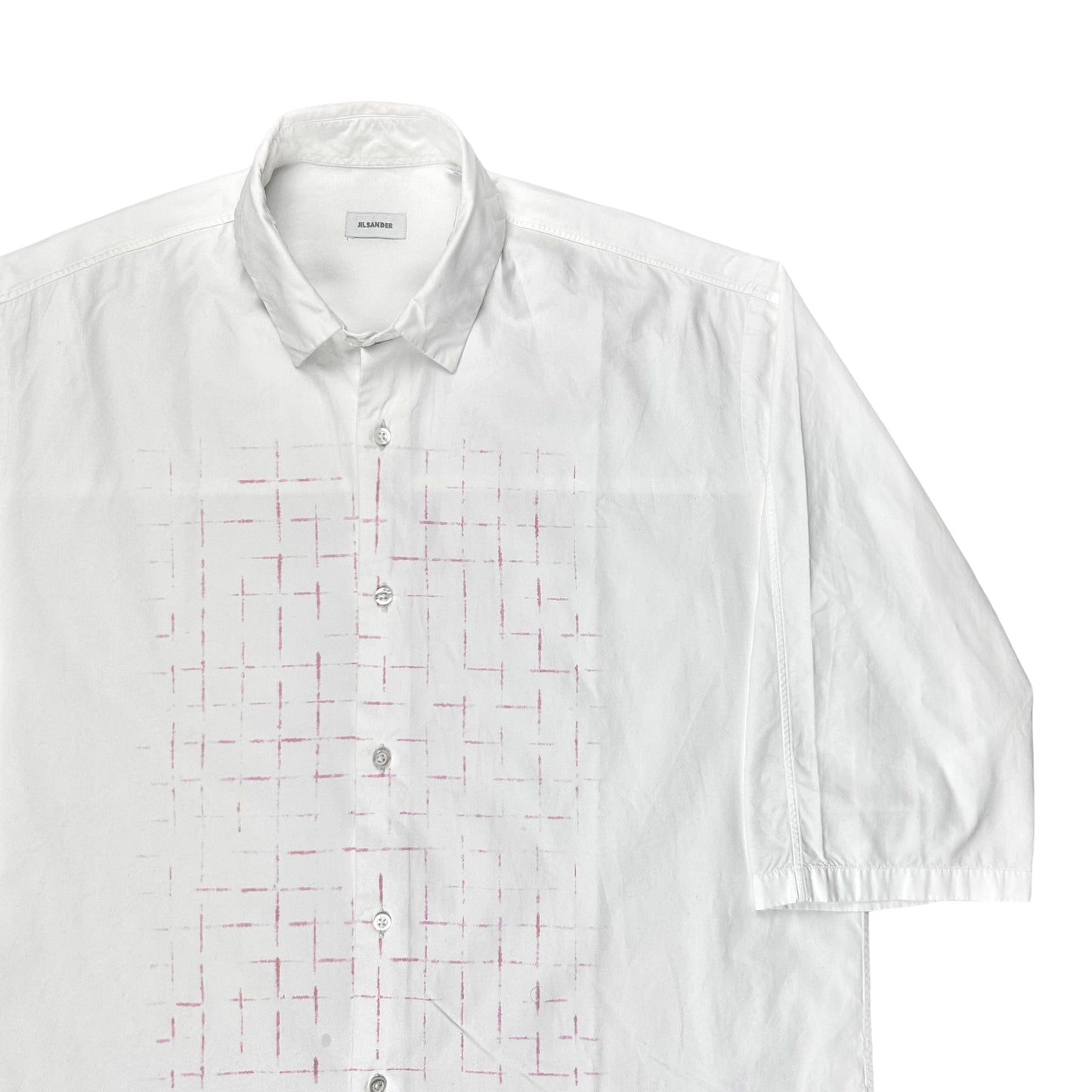 Jil Sander Blurry Grid Print Bowling Shirt - SS07