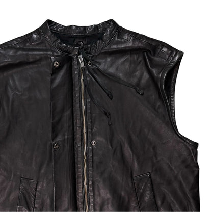 MM6 Maison Martin Margiela Tassel Moto Leather Vest - SS12