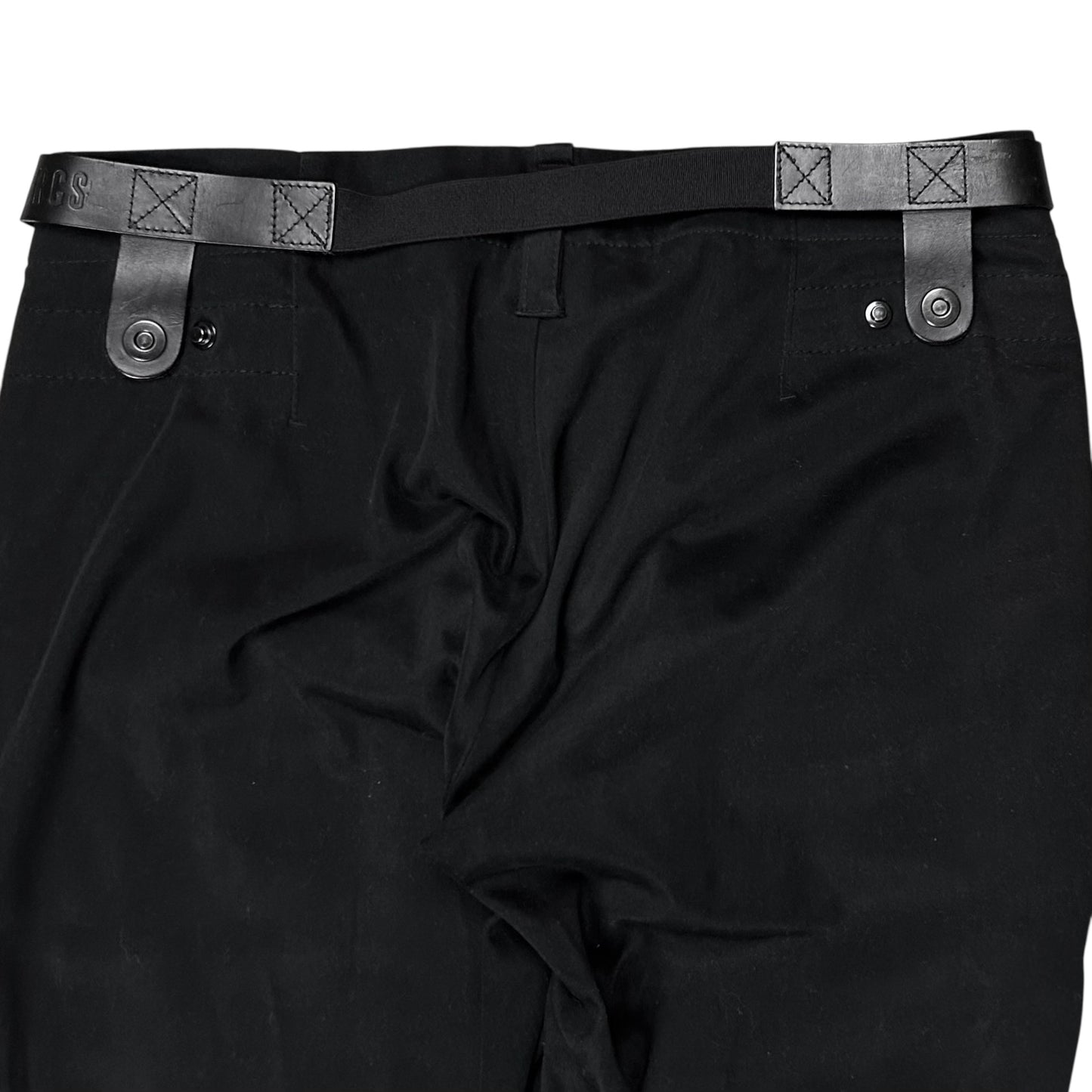 Dirk Bikkembergs Leather Harness Moleskin Pants