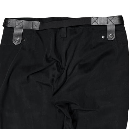 Dirk Bikkembergs Leather Harness Moleskin Pants