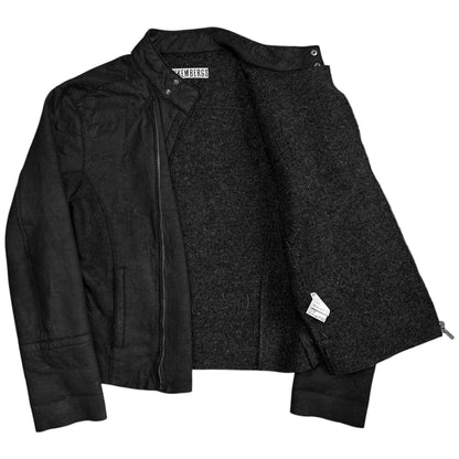 Dirk Bikkembergs B Embossed Wool Bomber Jacket