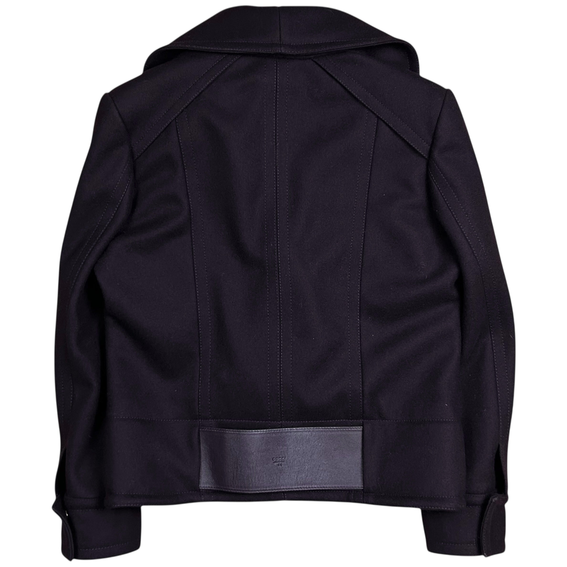Gucci by Tom Ford Asymmetric Velcro Belted Cashmere Jacket - AW04
