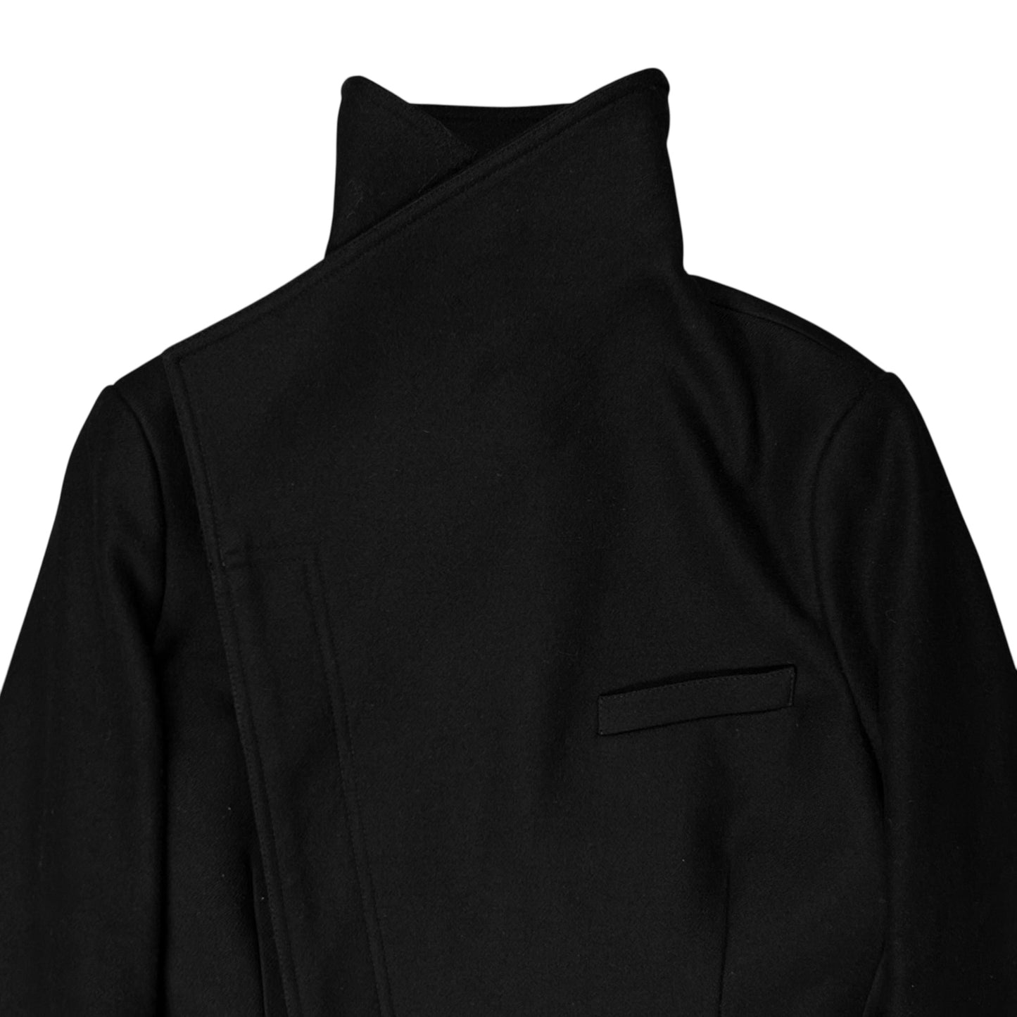 Dior Homme Asymmetric Drape Collar Wool Coat - AW09