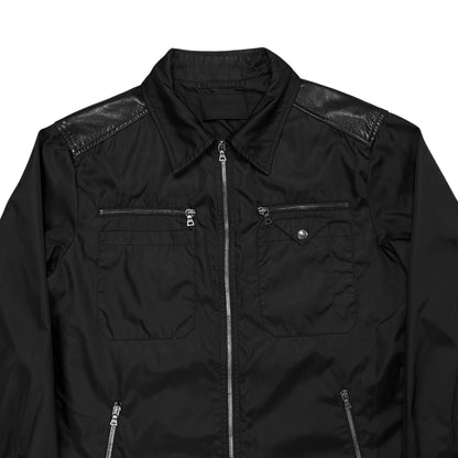 Prada Leather Panelled Zip Work Jacket - AW08