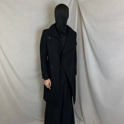Dior Homme Asymmetric Drape Collar Wool Coat - AW09
