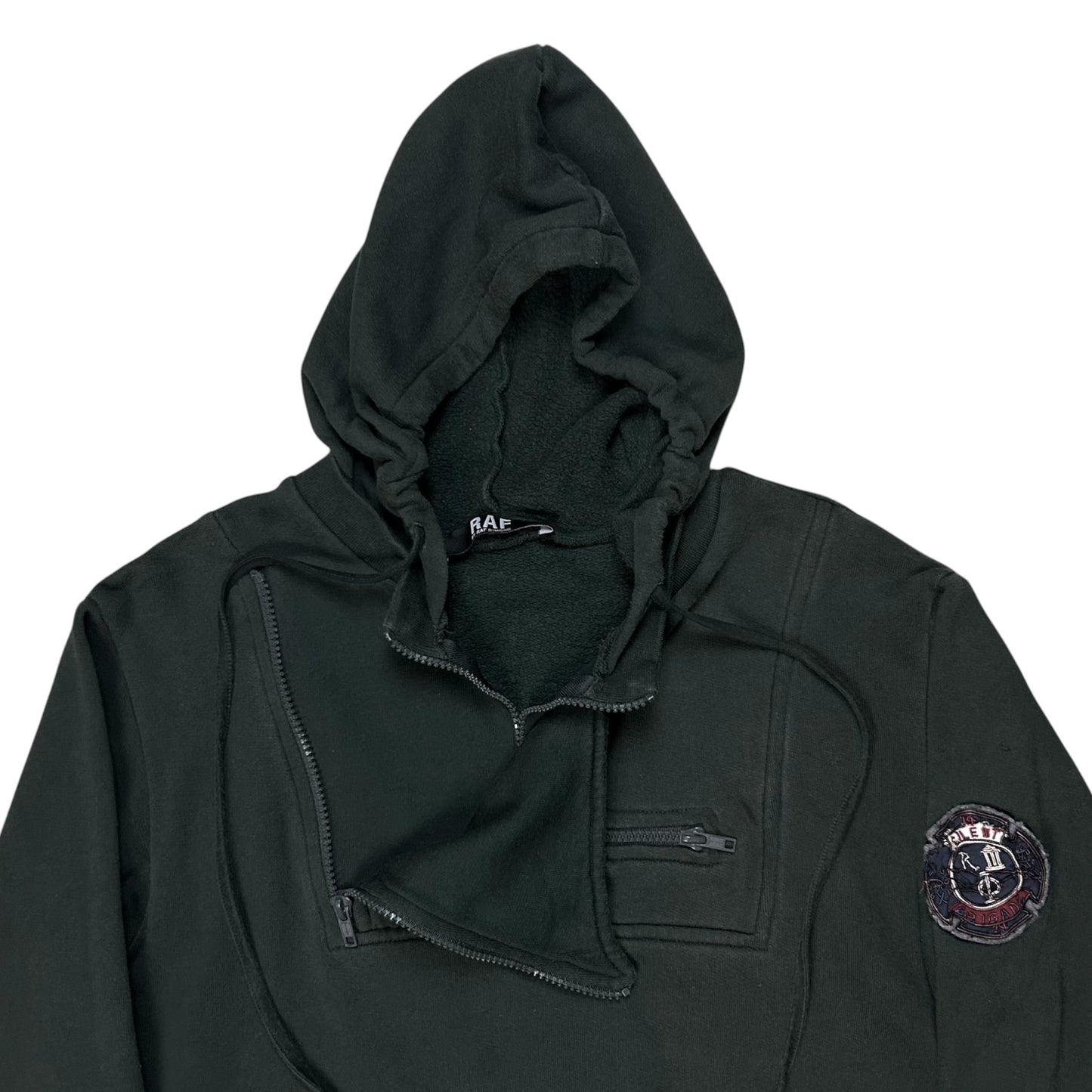 RAF by Raf Simons Multi Zip Crest Hoodie - 2010s