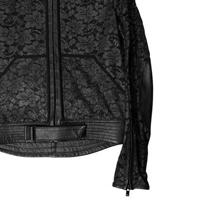 Maison Margiela Hooded Lace Zip Leather Jacket - SS16