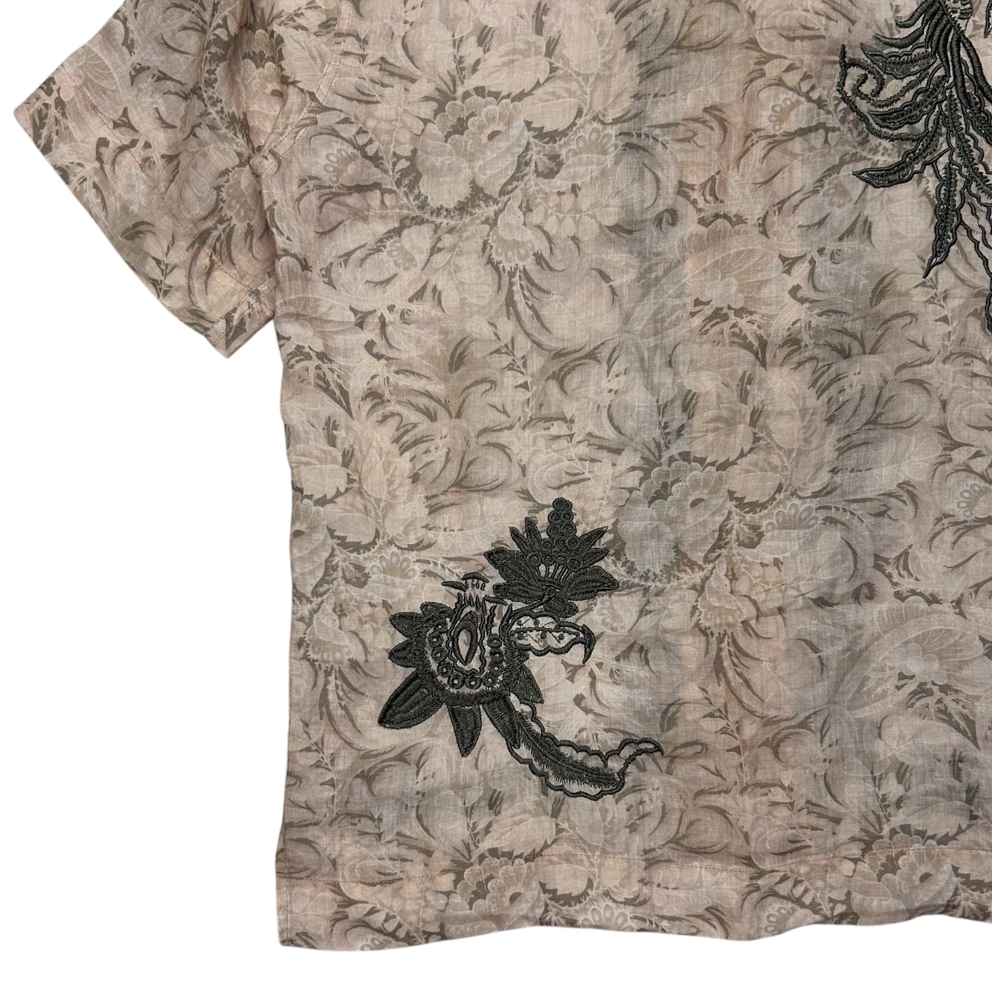 Dries Van Noten Floral Embroidered Camp Collar Shirt - SS18