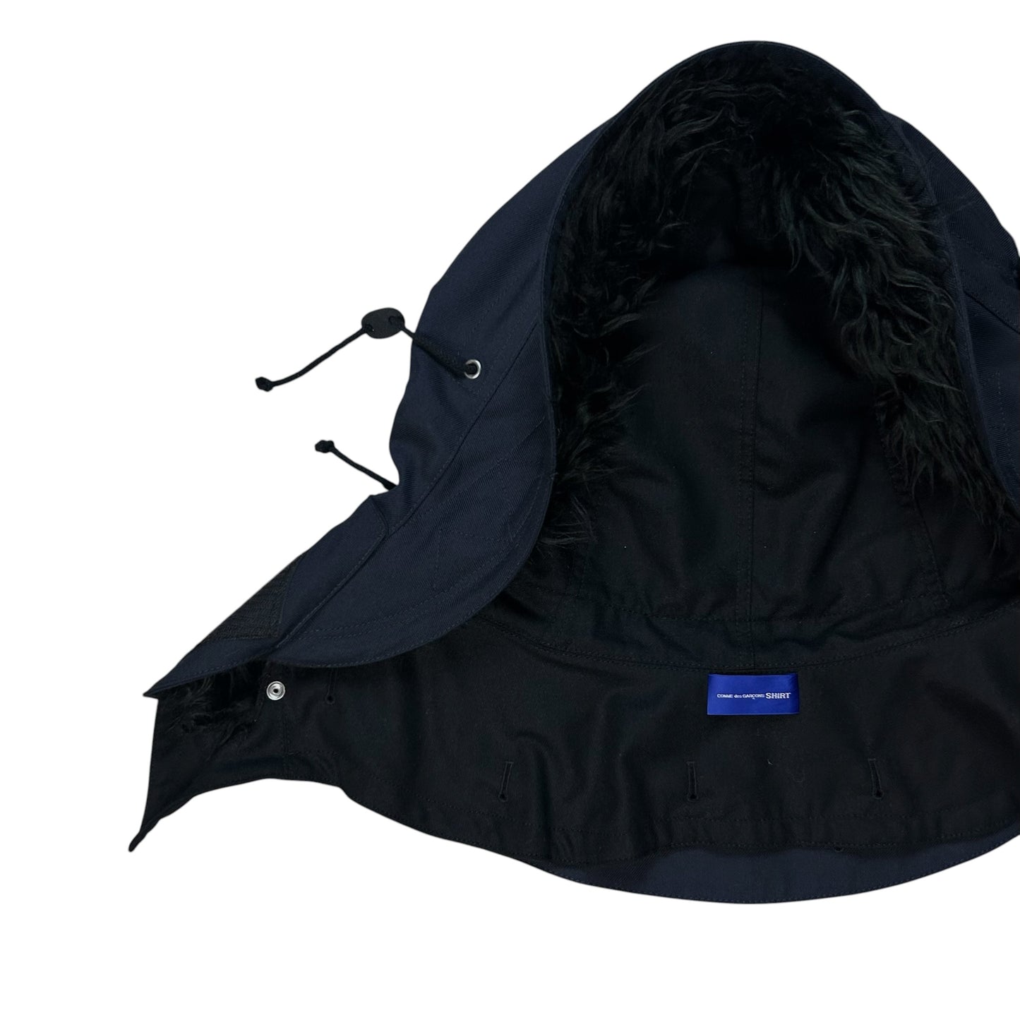 Comme des Garcons Shirt Velcro Faux Fur Hood - AW22