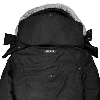 Dirk Bikkembergs Faux Fur Hood Utility Parka