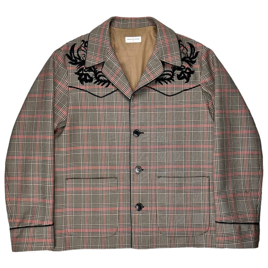 Dries Van Noten Checkered Embroidery Blazer - AW18
