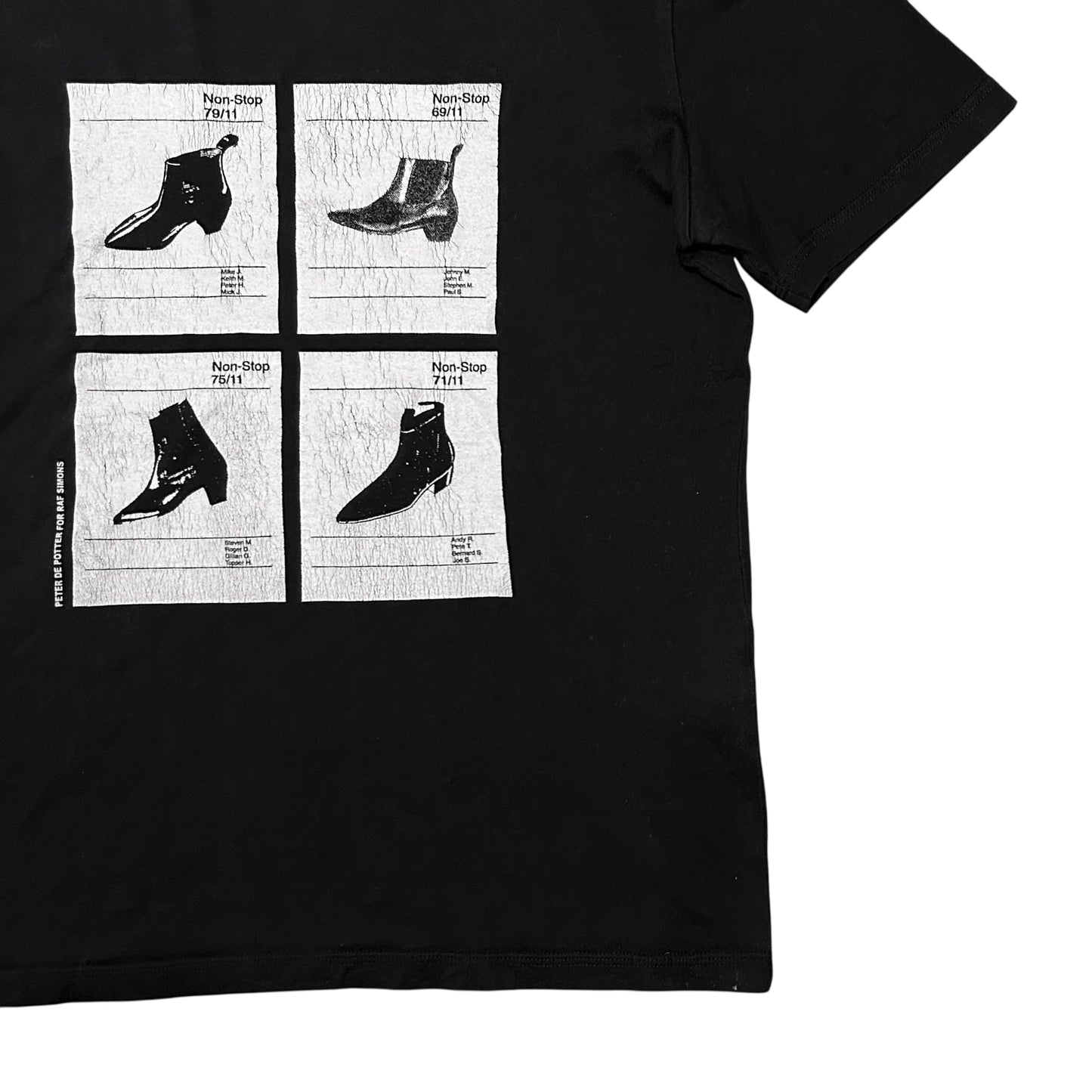 Raf Simons Peter De Potter Non Strop Boot Print T-Shirt - AW09