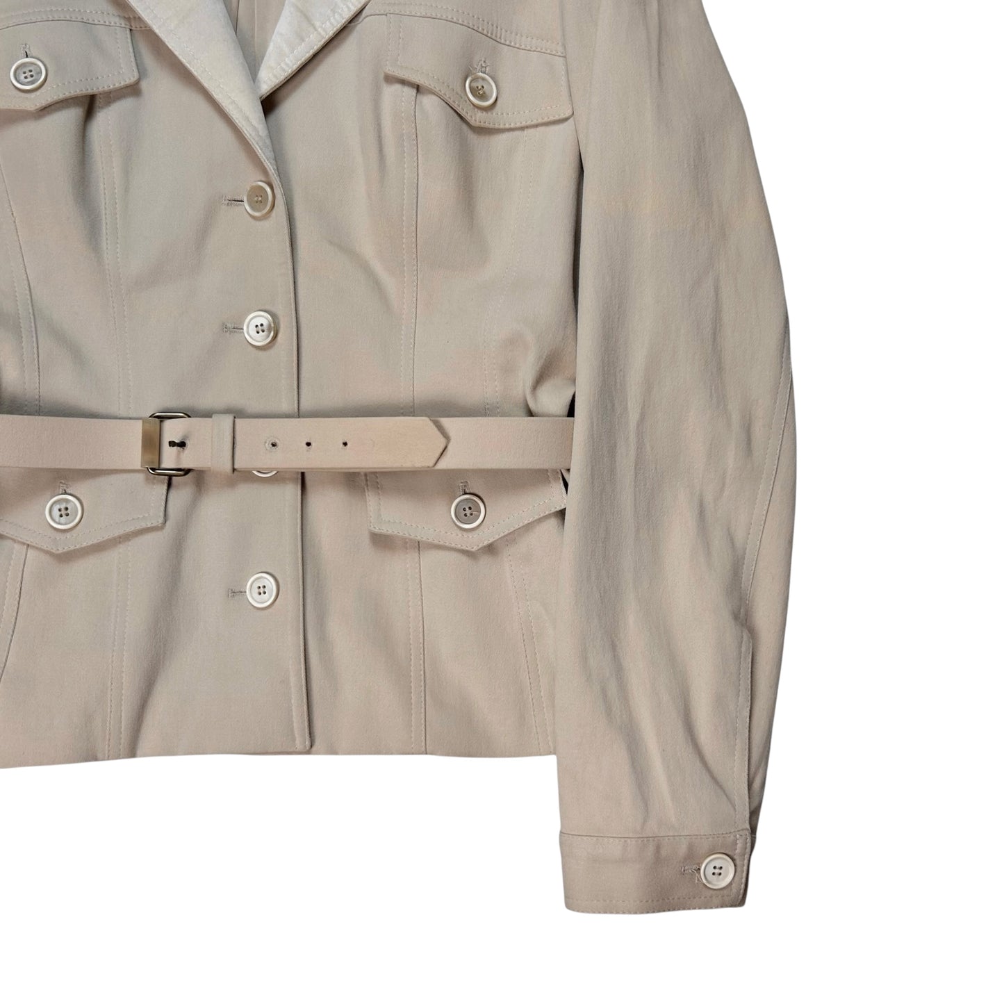 Alexander McQueen Short Belted Moleskin Safari Jacket - SS06