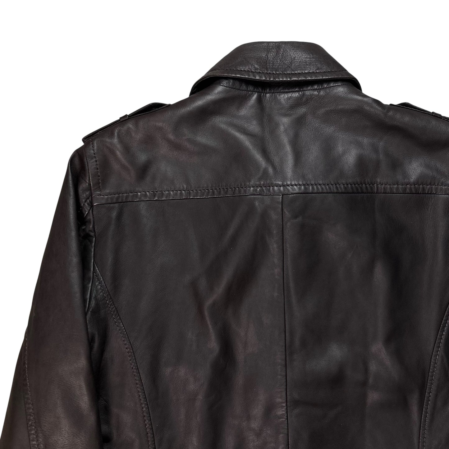 Dirk Bikkembergs Military Leather Peacoat - AW09