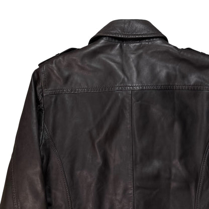Dirk Bikkembergs Military Leather Peacoat - AW09