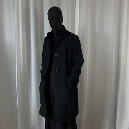 Balenciaga Panelled High Neck Wool Coat