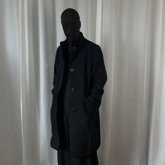 Balenciaga Panelled High Neck Wool Coat