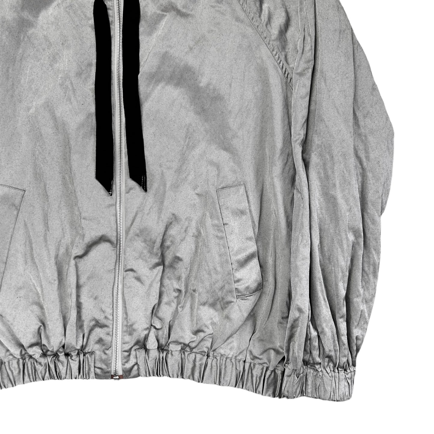 Dries Van Noten Metallic Cinched Drawstring Bomber Jacket