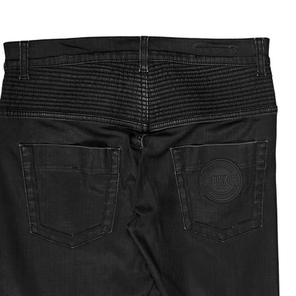 Dirk Bikkembergs Waxed Stud Biker Jeans