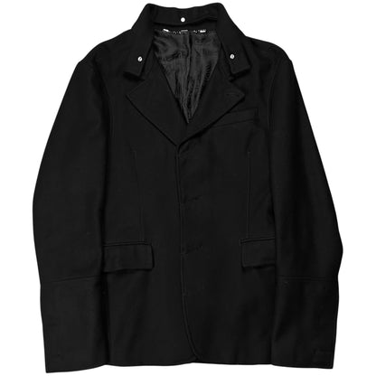 Dirk Bikkembergs Twisted Stud Collar Wool Jacket - AW09