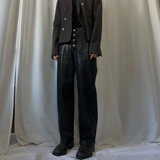 MM6 Maison Margiela Waxed Exposed Button Jeans - SS22