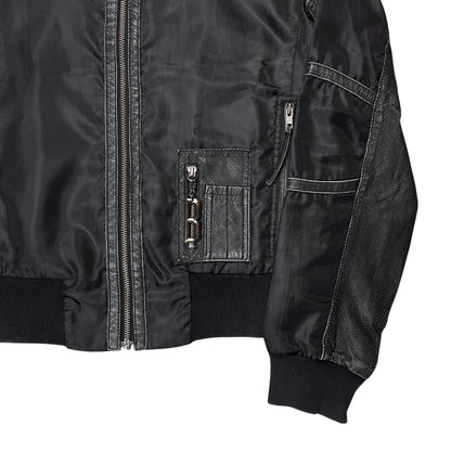 Dirk Bikkembergs Leather Applicated Utility Work Jacket