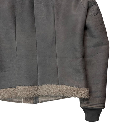 Rick Owens Hooded Shearling Leather Jacket - 2010s