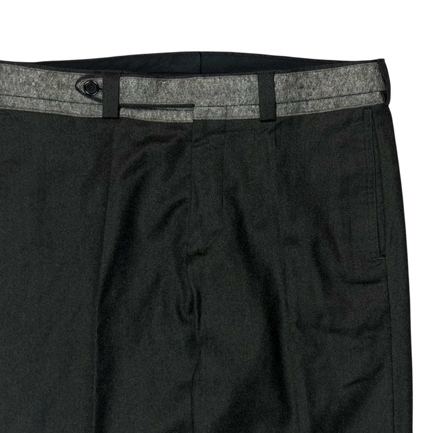 Dior Homme Contrast Waistband Brushed Cashmere Trousers - AW12