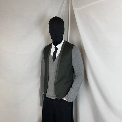 Dior Homme Contrasted Brushed Cashmere Waistcoat - AW12