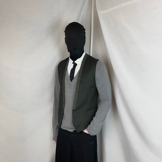 Dior Homme Contrasted Brushed Cashmere Waistcoat - AW12