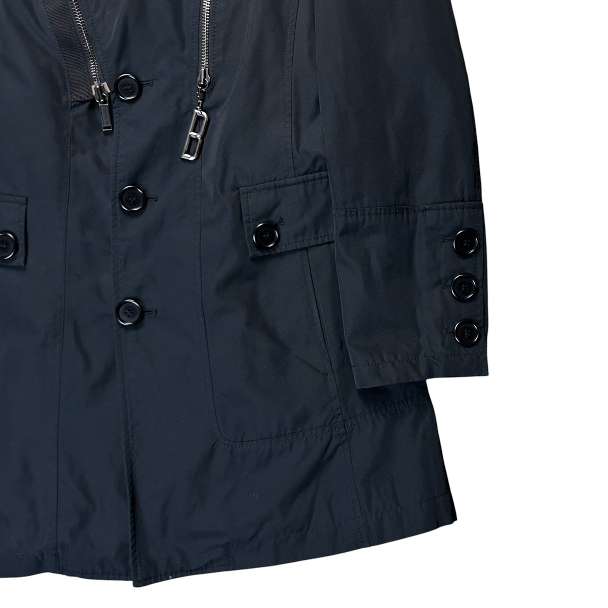 Dirk Bikkembergs Dual Zip Nylon Coat - AW07
