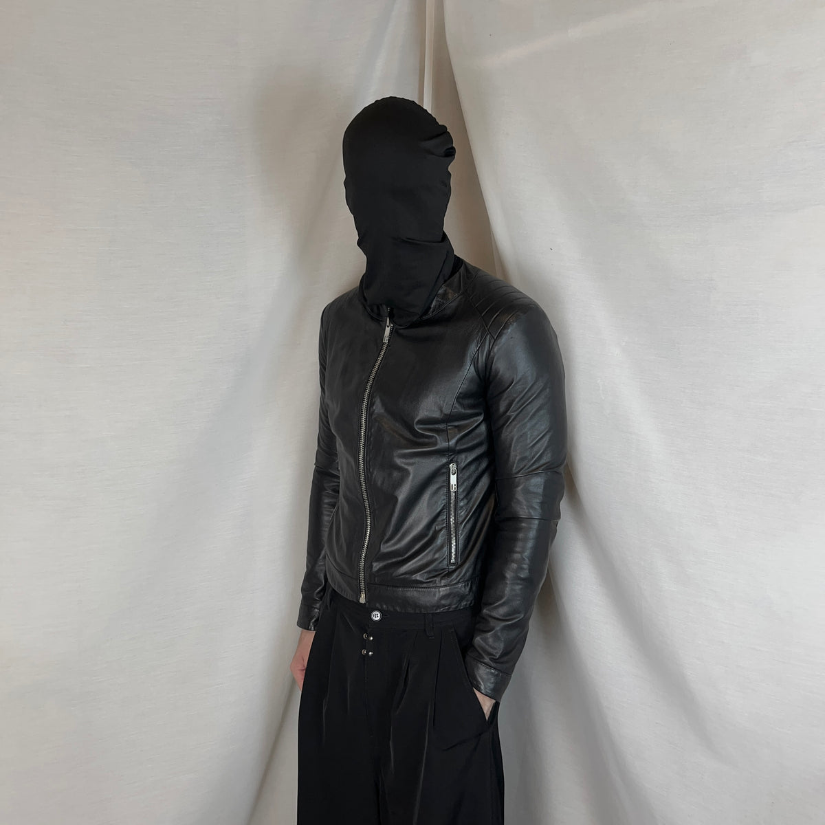 Dirk Bikkembergs Shoulder Qulted Moto Leather Jacket - AW09
